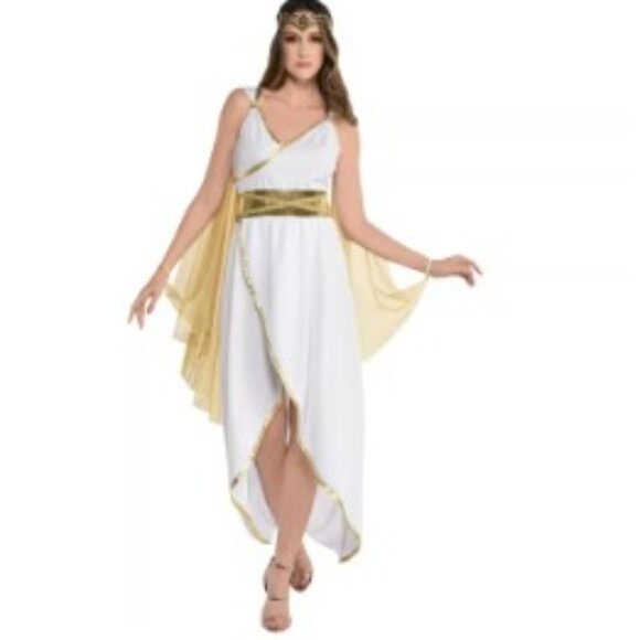 GREEK GODDESS DRESS COSTUME DIY FESTIVALS (Flaws) - Picture 1 of 16